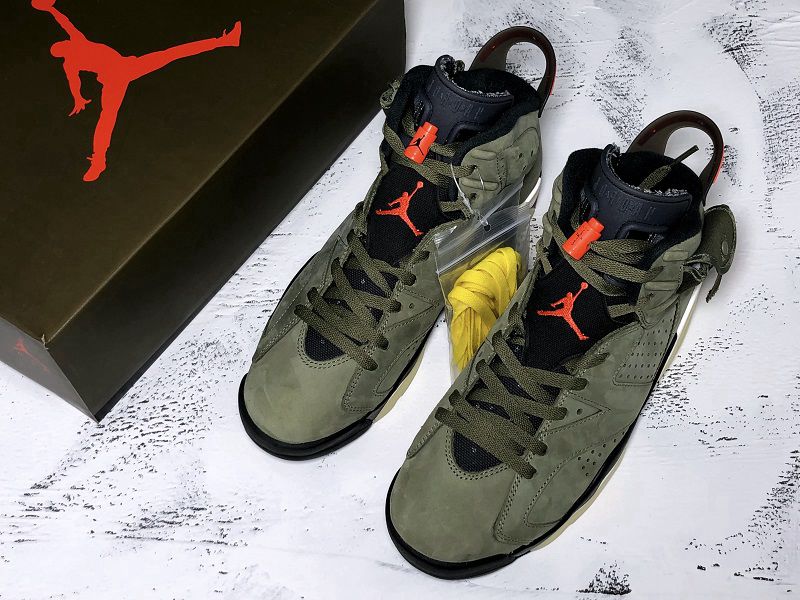 Travis Scott x AJ6 Medium Olive(CN1084-200)